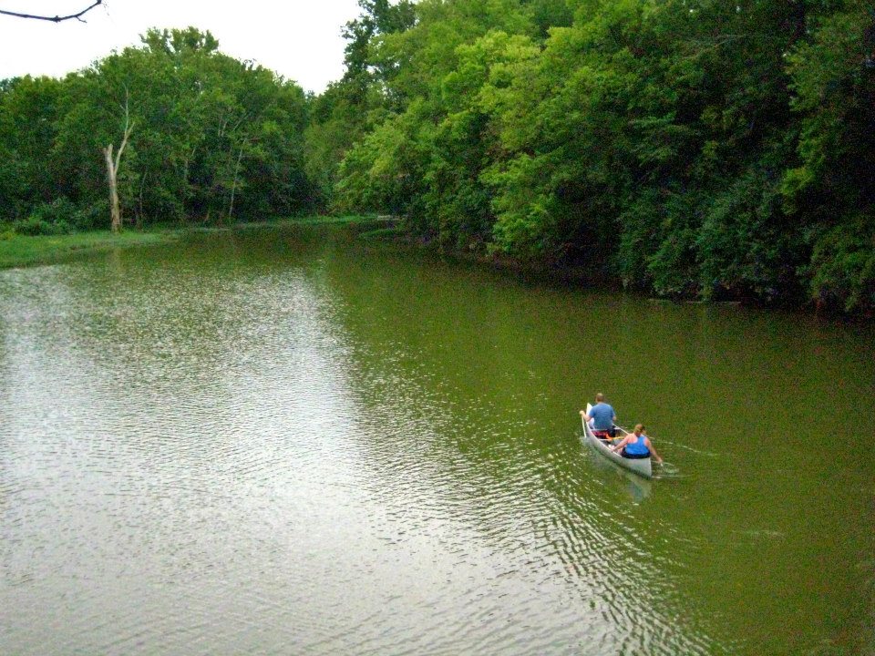 All four of us in the canoe.